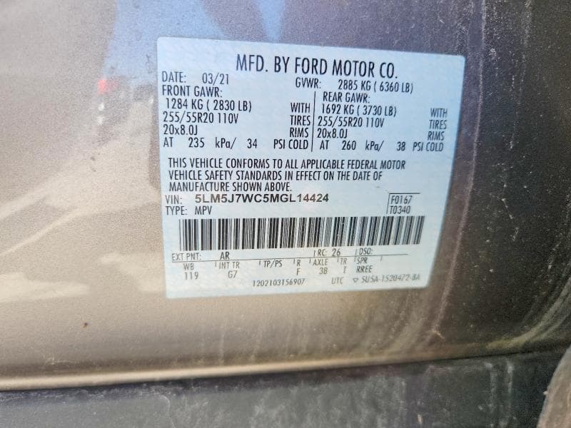 2021 LINCOLN AVIATOR RESERVE 13