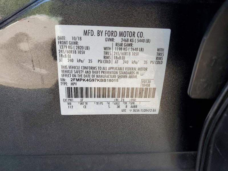 2019 FORD EDGE SE 14
