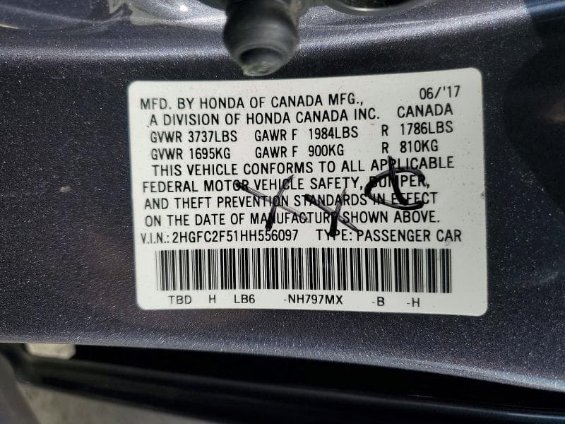2017 HONDA CIVIC LX 13