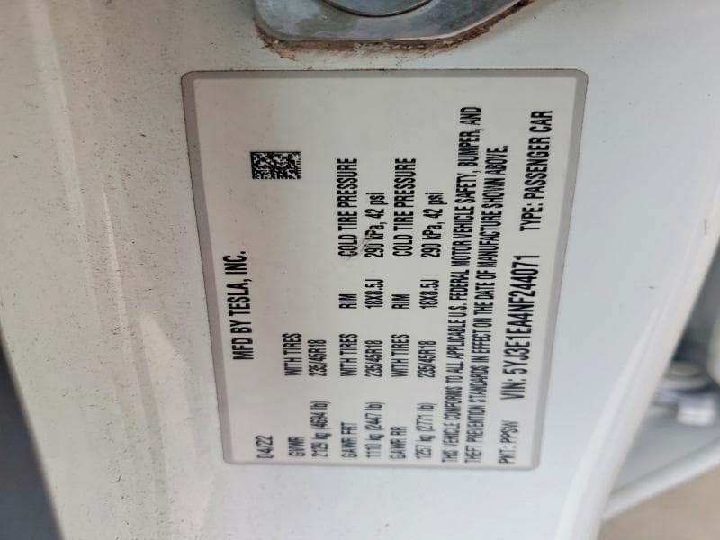2022 TESLA MODEL 3 13