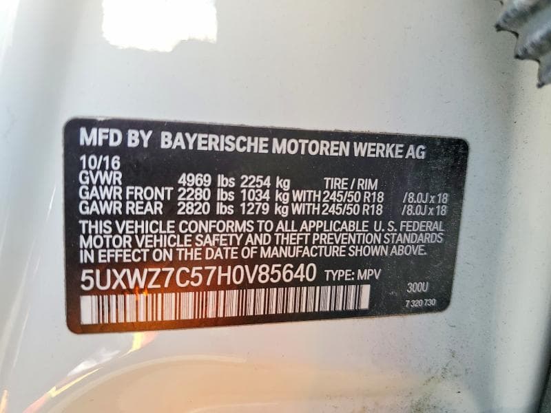 2017 BMW X3 SDRIVE28I 13
