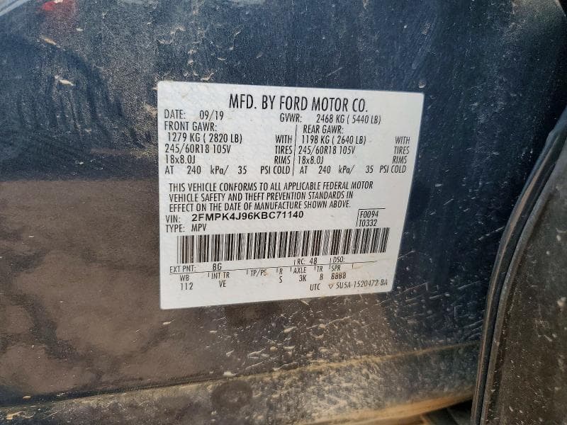 2019 FORD EDGE SEL 13