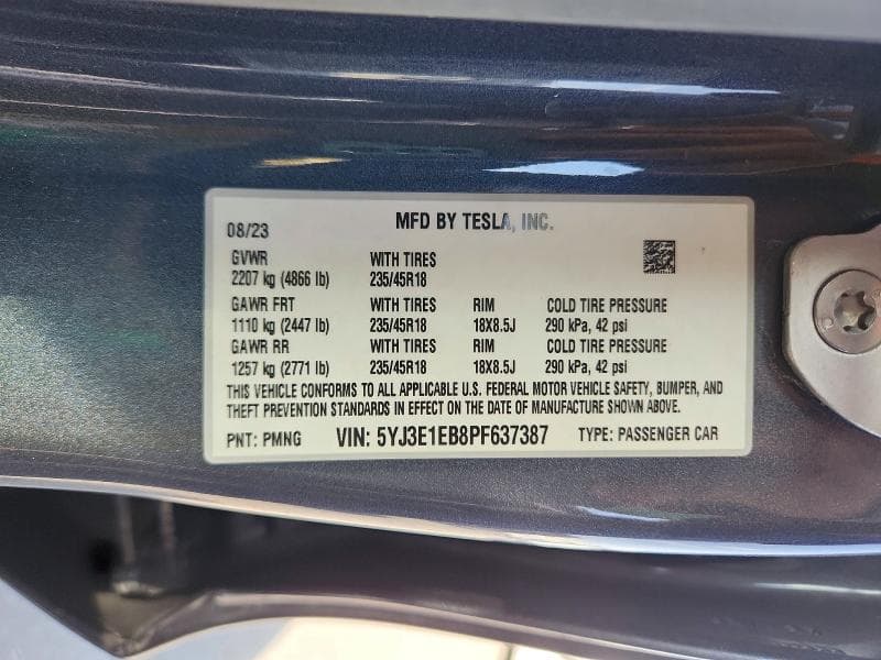 2023 TESLA MODEL 3 12