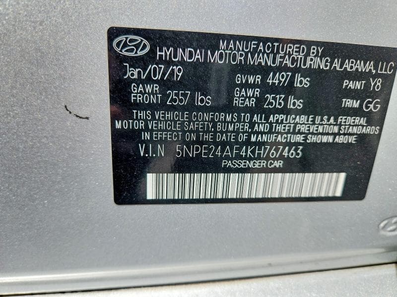 2019 HYUNDAI SONATA SE 13