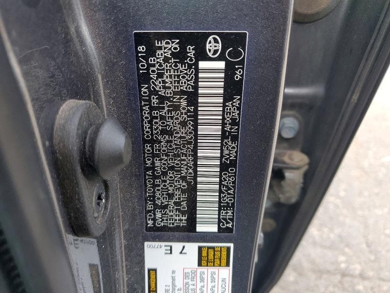 2018 TOYOTA PRIUS PRIME PLUS 12