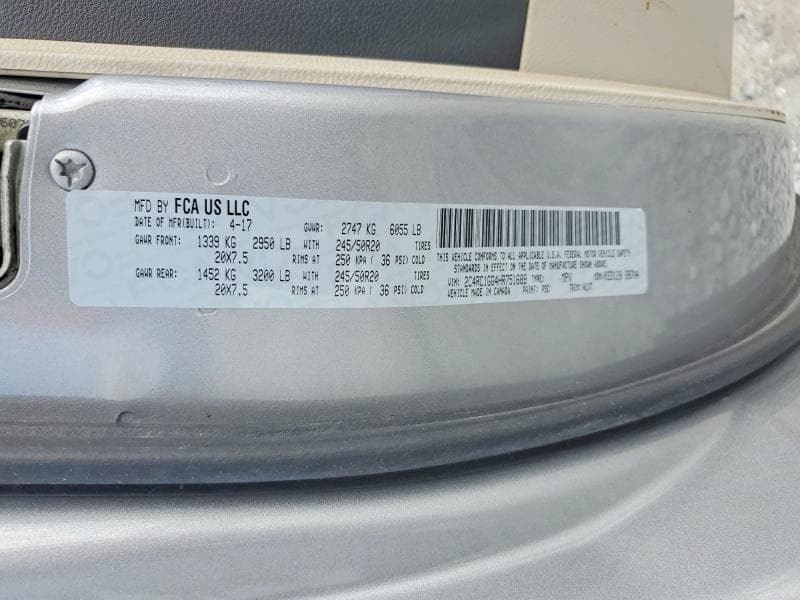2017 CHRYSLER PACIFICA LIMITED 13