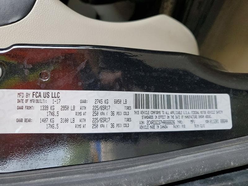 2017 DODGE GRAND CARAVAN SXT 13