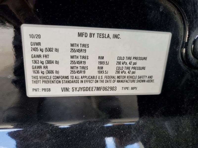 2021 TESLA MODEL Y 12