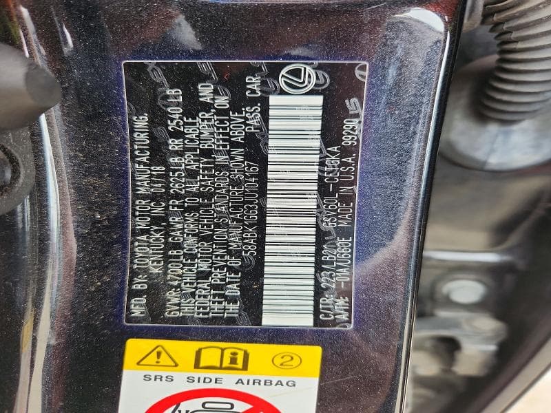 2018 LEXUS ES 350 13