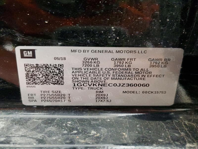 2018 CHEVROLET SILVERADO K1500 13