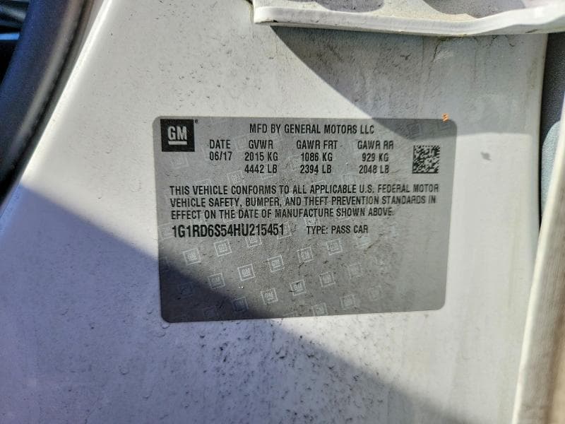 2017 CHEVROLET VOLT PREMIER 12
