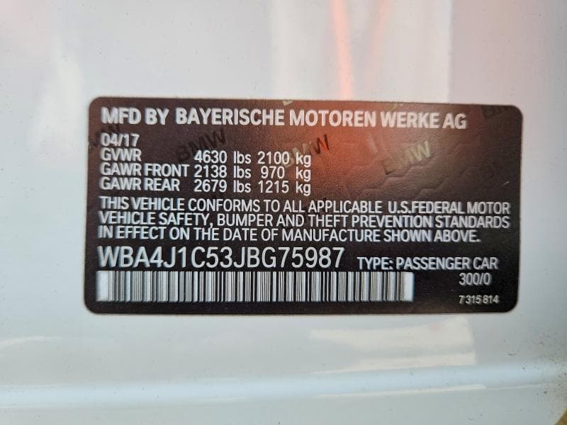 2018 BMW 430I GRAN COUPE 13