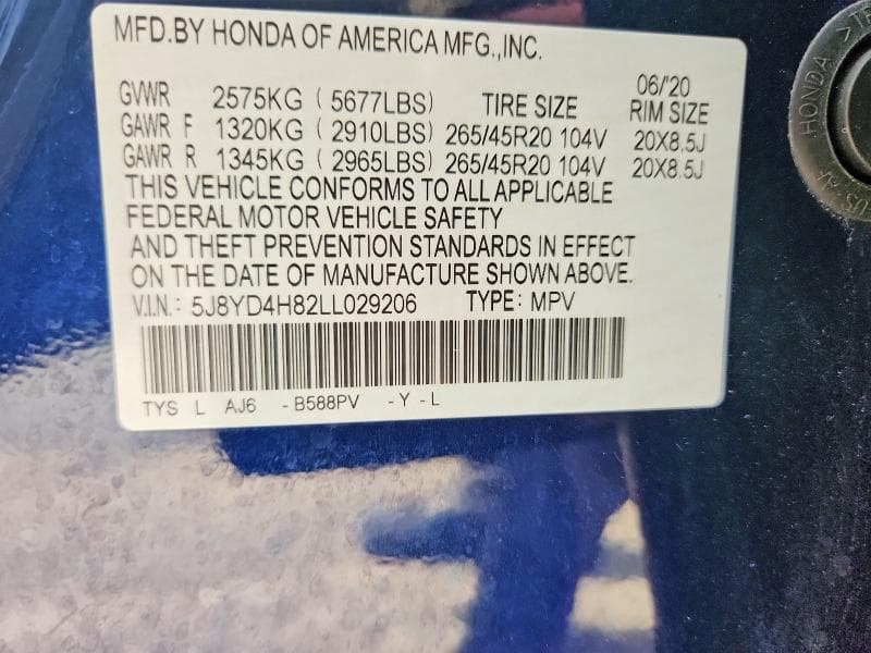 2020 ACURA MDX ADVANCE 13