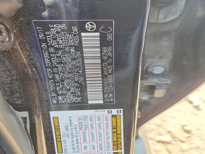 2018 TOYOTA CAMRY LE 13