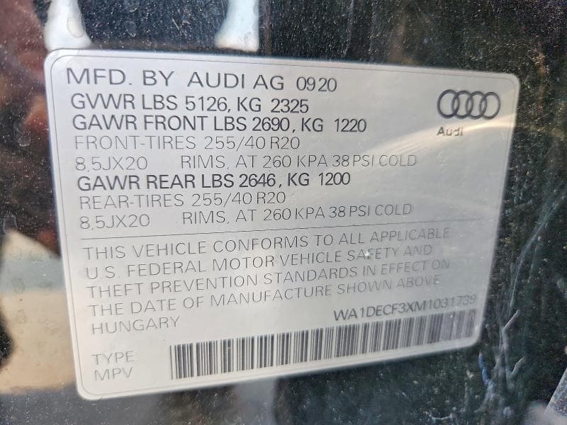 2021 AUDI Q3 PREMIUM S LINE 45 13