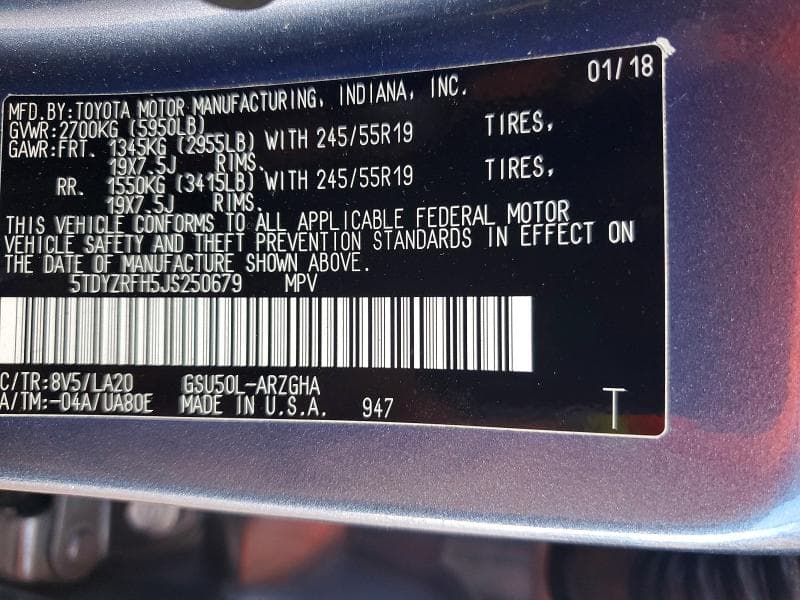 2018 TOYOTA HIGHLANDER LIMITED 14