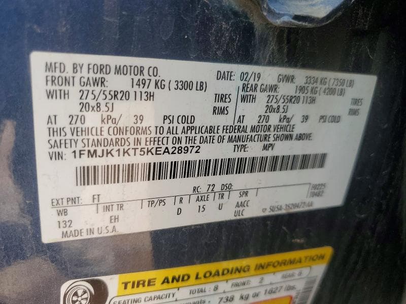 2019 FORD EXPEDITION MAX LIMITED 13
