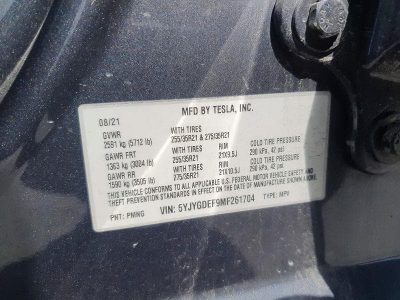 2021 TESLA MODEL Y 13