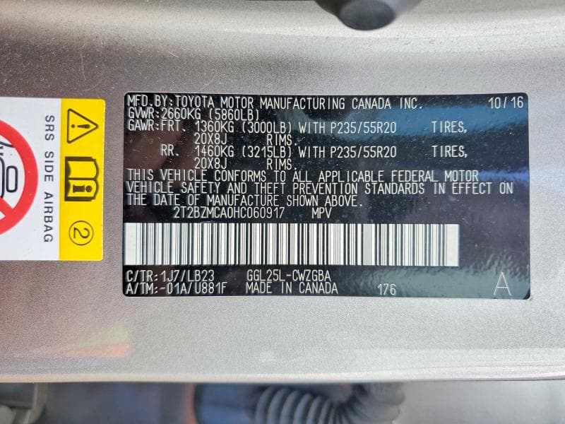 2017 LEXUS RX 350 BASE 14