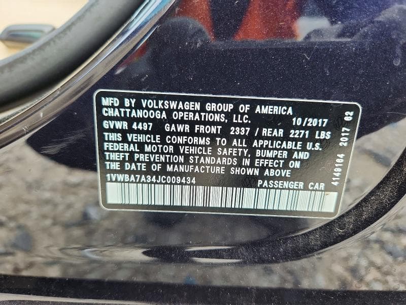 2018 VOLKSWAGEN PASSAT SE 13