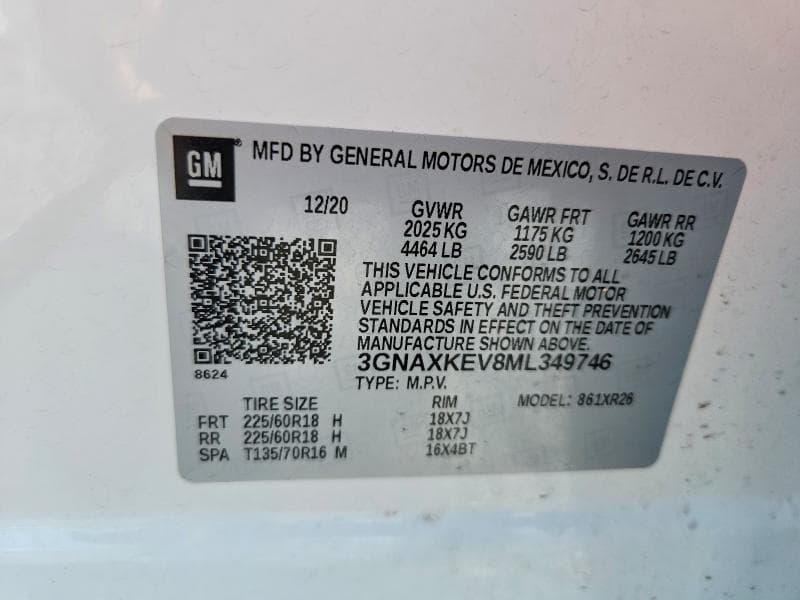 2021 CHEVROLET EQUINOX LT 12