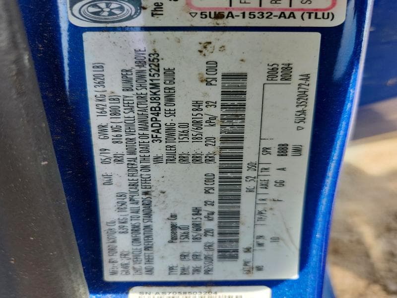 2019 FORD FIESTA SE 13
