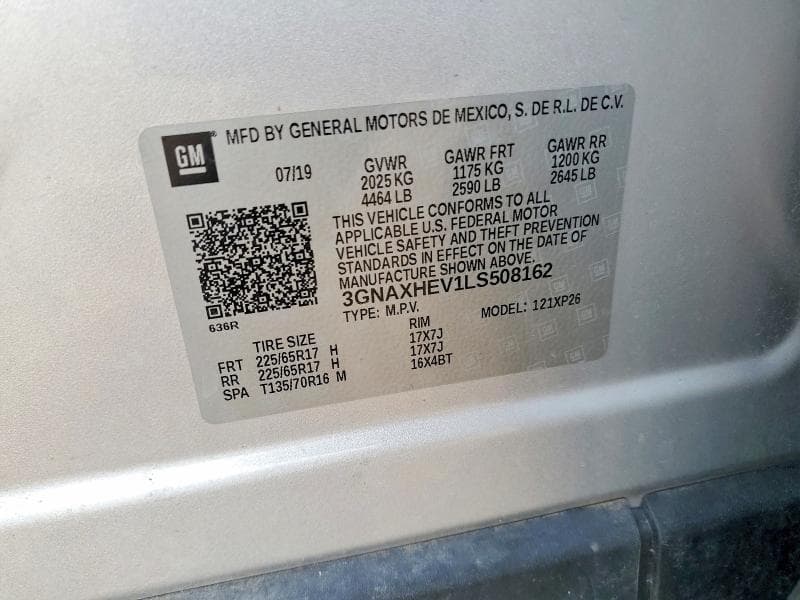 2020 CHEVROLET EQUINOX LS 14