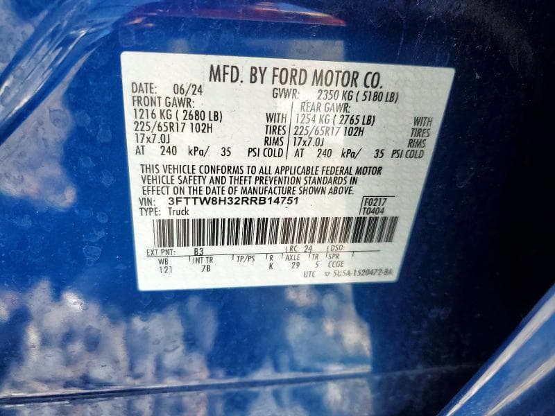 2024 FORD MAVERICK XLT 12