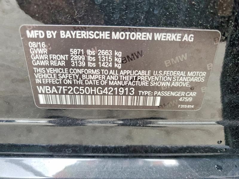 2017 BMW 750 XI 13