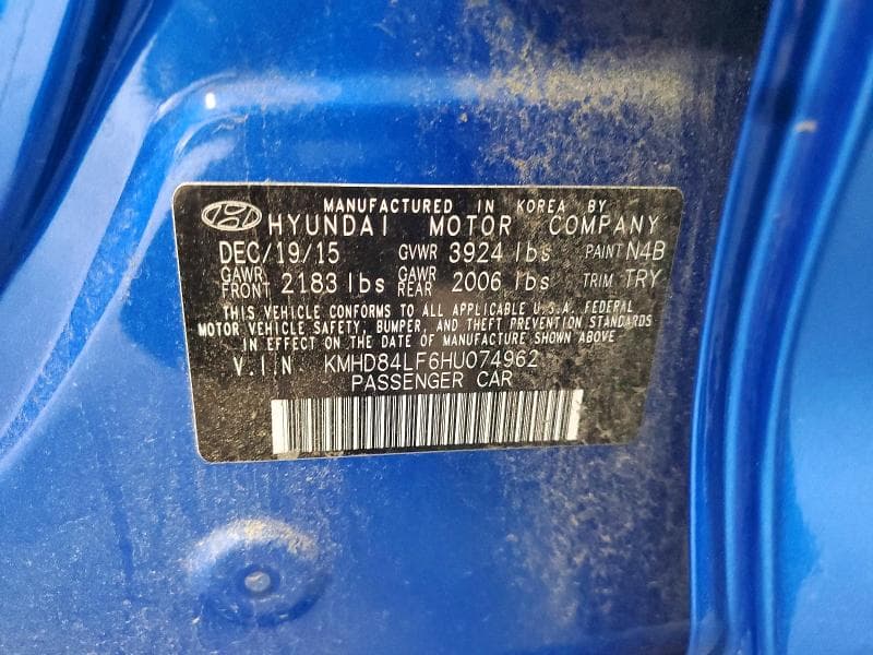 2017 HYUNDAI ELANTRA LIMITED 13