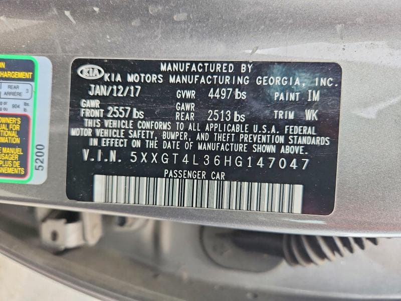 2017 KIA OPTIMA LX 13