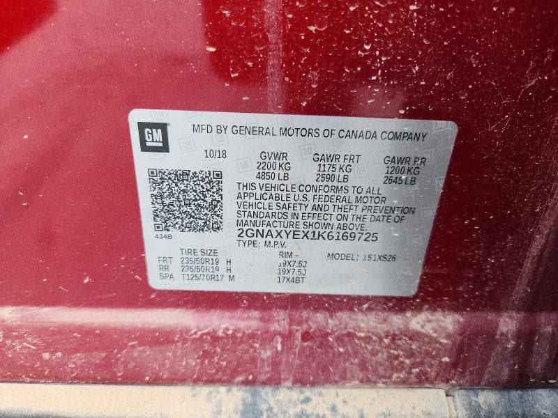 2019 CHEVROLET EQUINOX PREMIER 13