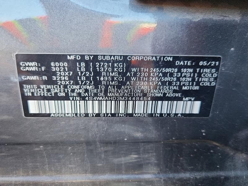 2021 SUBARU ASCENT PREMIUM 13
