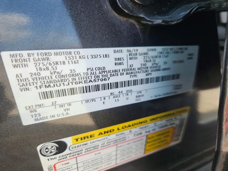 2019 FORD EXPEDITION XLT 13