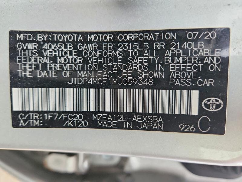2021 TOYOTA COROLLA SE 13