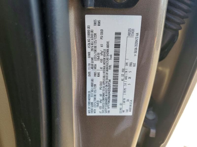 2019 FORD F250 SUPER DUTY 12