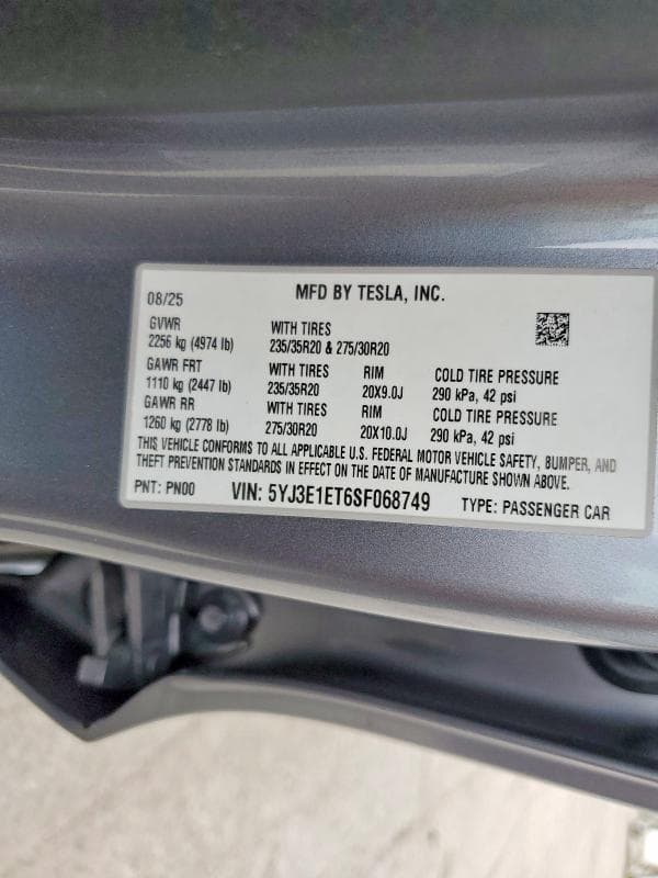 2025 TESLA MODEL 3 13