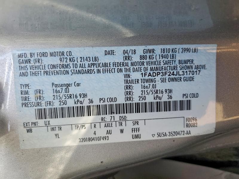 2018 FORD FOCUS SE 12