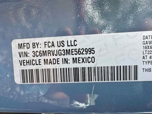 2021 RAM PROMASTER 3500 3500 HIGH 10