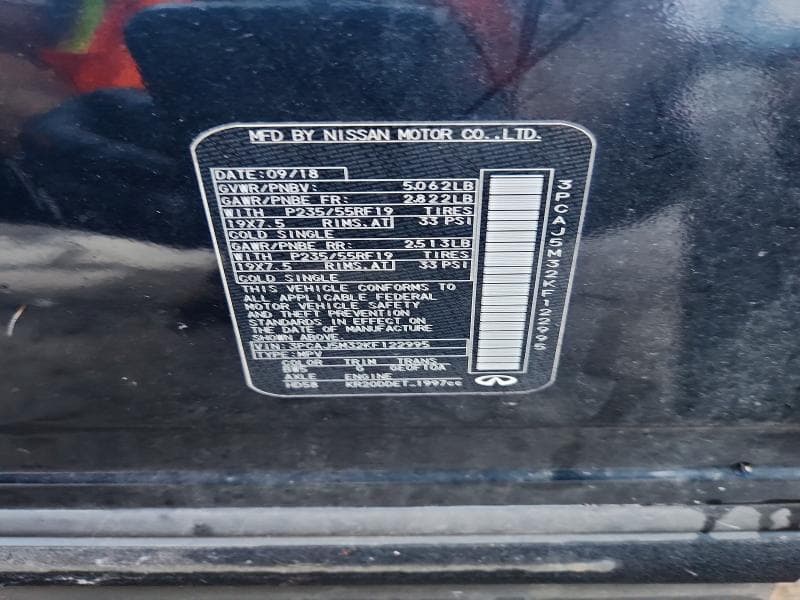 2019 INFINITI QX50 PURE 13