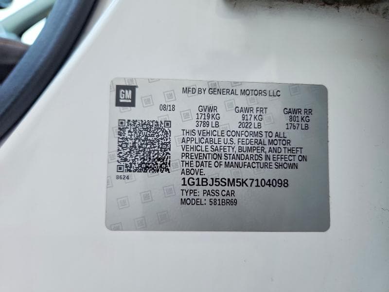 2019 CHEVROLET CRUZE 12