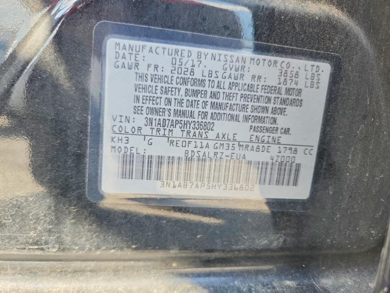 2017 NISSAN SENTRA SR 12