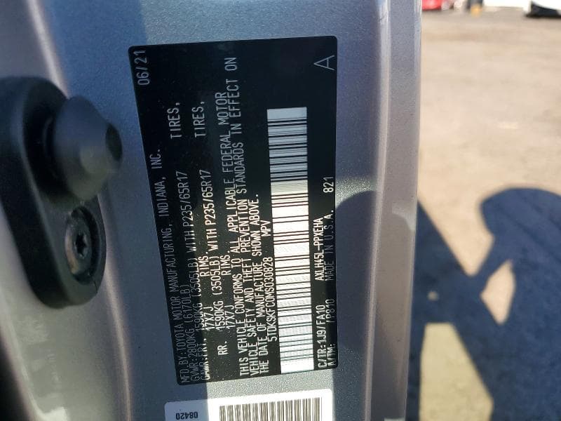 2021 TOYOTA SIENNA LE 12