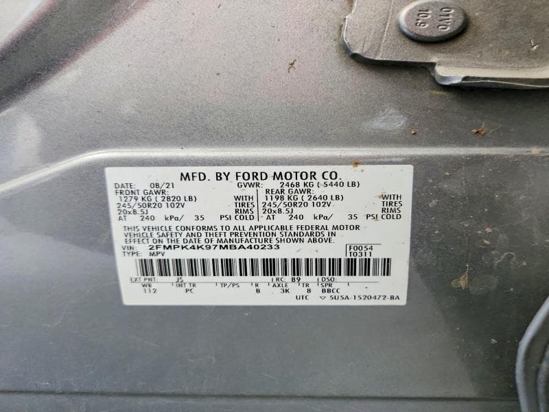2021 FORD EDGE TITANIUM 12