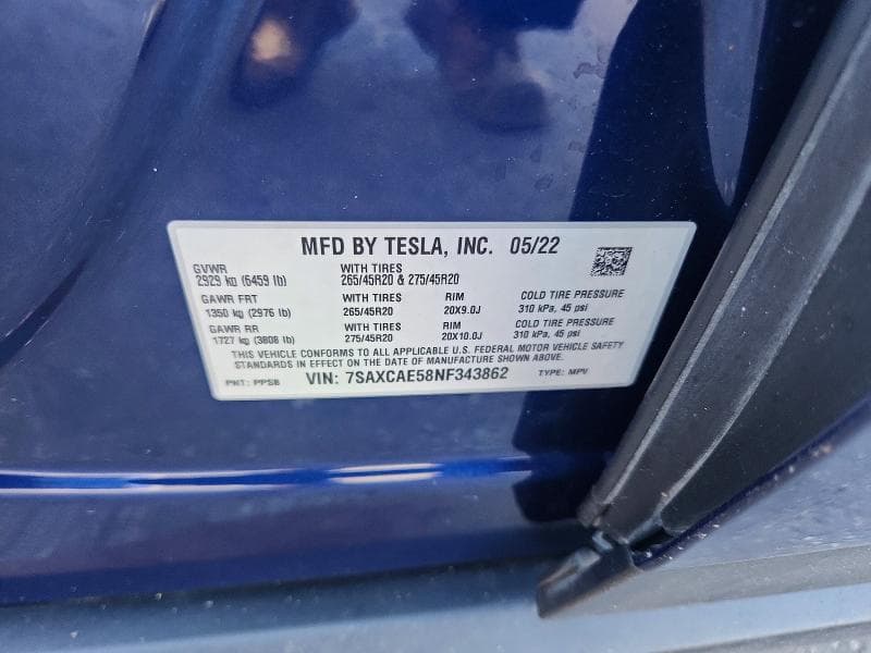 2022 TESLA MODEL X 13