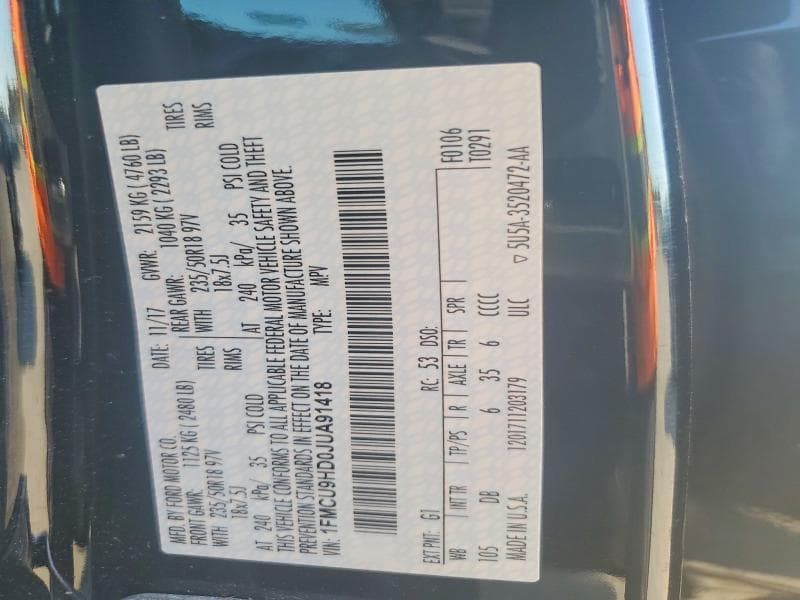 2018 FORD ESCAPE SEL 13