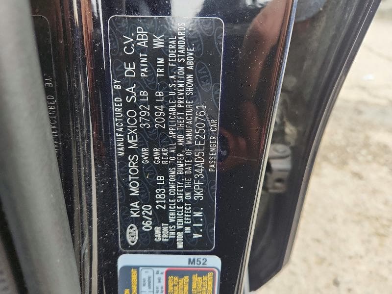 2020 KIA FORTE GT LINE 12