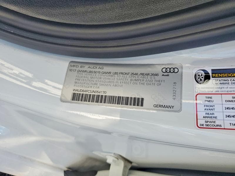 2018 AUDI A6 PREMIUM PLUS 12