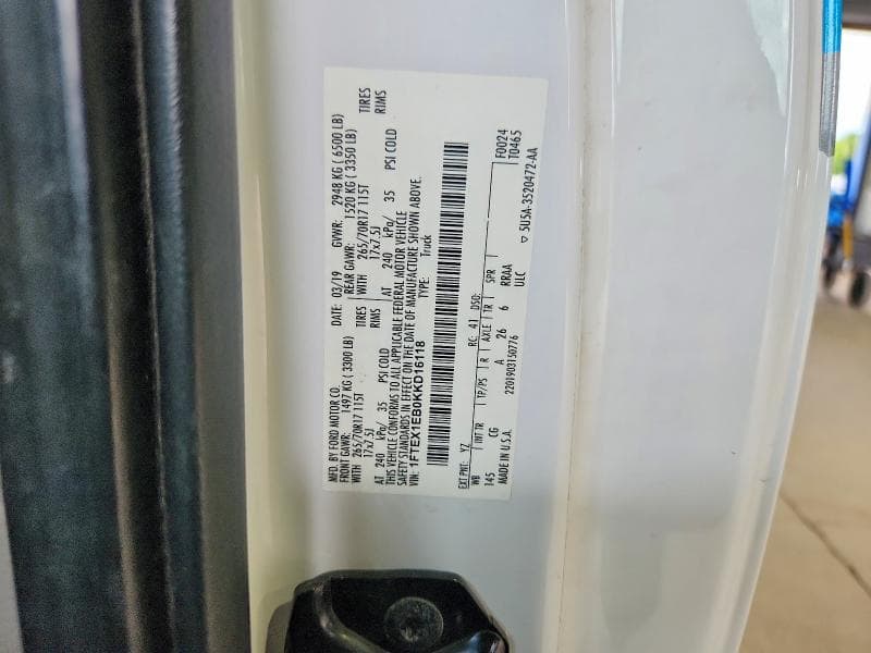 2019 FORD F150 SUPER CAB 12