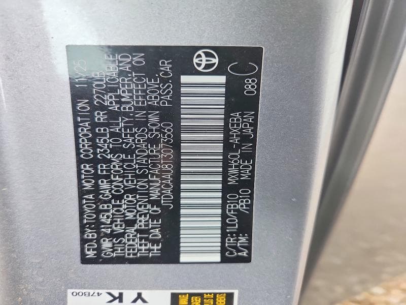 2026 TOYOTA PRIUS LE 13